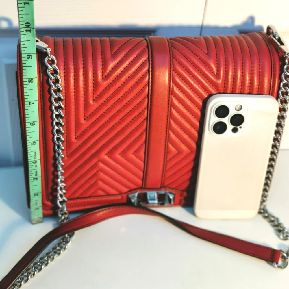 Women's Rebecca Minkoff Burgundy Quilted Crossbody Bag - Picture 6 of 16